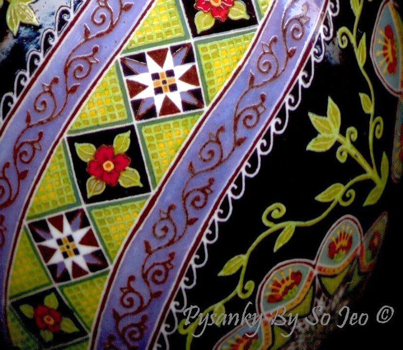 Ivys Starlight Garden Ukrainian Easter Egg Pysanky By So Jeo